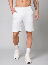 RS CASUAL COTTON MELANGE SHORTS-WHITE